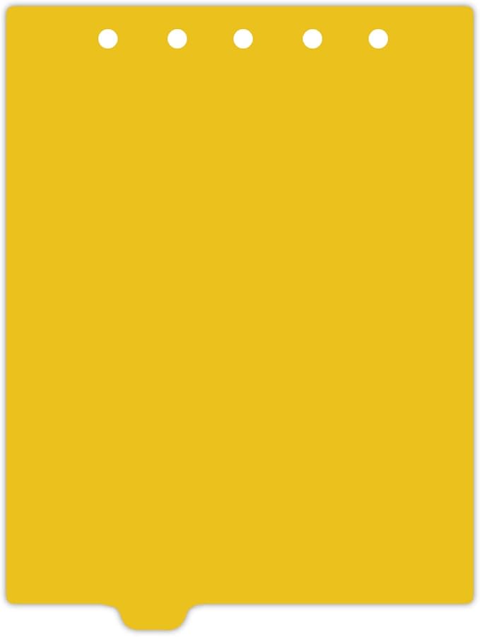 Carstens - Heavy Duty Plastic Ring Binder Dividers, Bottom Tab, 1/9 Cut, Tab 3 Position, US Letter, Yellow, Case of 50, (2619-03CS) - Ideal Medical Chart Dividers or Index Tabs for 3 Ring Binders