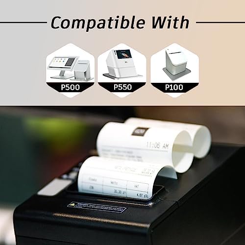 3 1/8 x 190 Thermal Receipt Paper Rolls For Most POS Systems and Receipt Printers, Compatible With Clover Station, Square Station, Toast Station, TM-T88, TSP Series (30 Rolls)