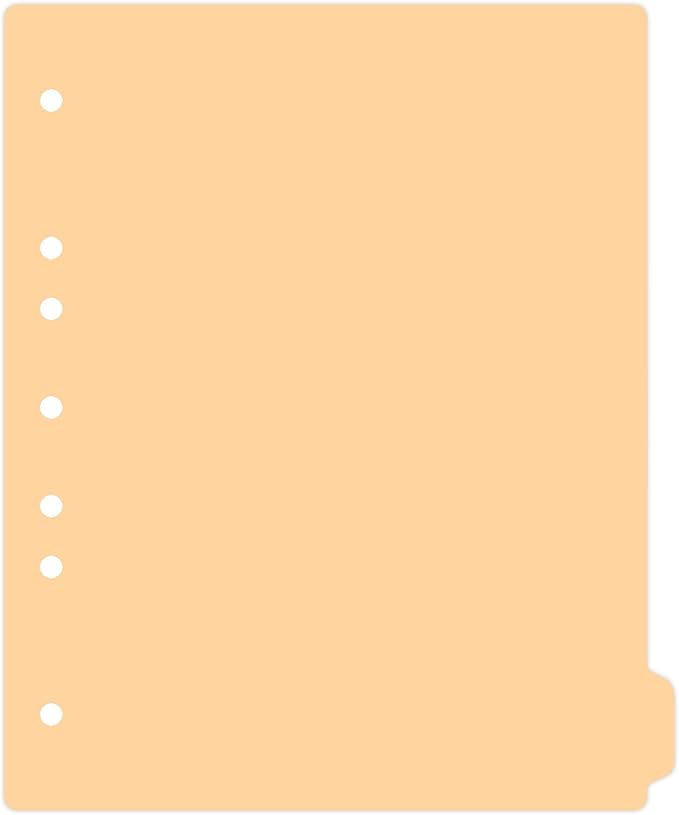 Carstens - Heavy Duty Plastic Ring Binder Dividers, Side Tab, 1/9 Cut, Tab 9 Position, US Letter, Pale Orange, Case of 50, (2618-18CS) - Ideal Medical Chart Dividers or Index Tabs for 3 Ring Binders