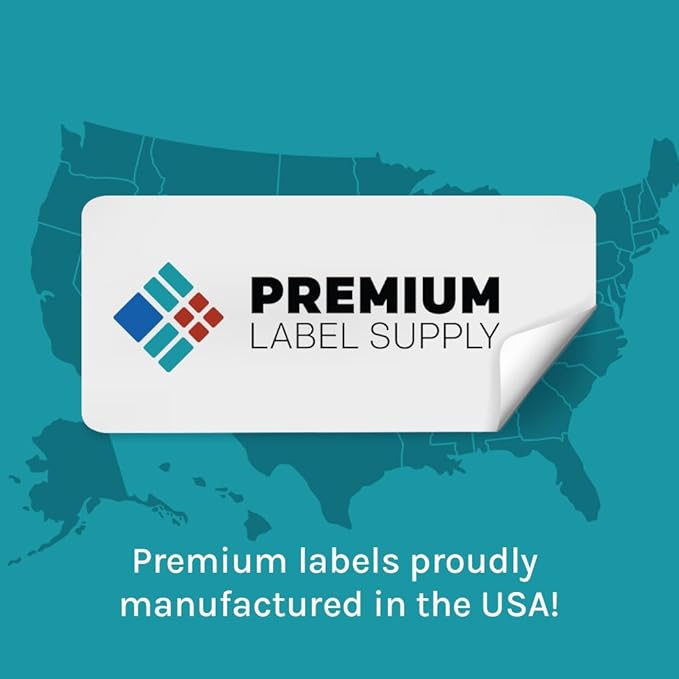 Premium Label Supply Bright Neon Color Fluorescent Sticker Labels - 1.75" x 0.5" Return Address Labels - (Fluorescent Orange, 8000 Labels)