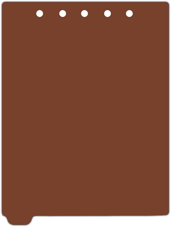 Carstens - Heavy Duty Plastic Ring Binder Dividers, Bottom Tab, 1/9 Cut, Tab 1 Position, US Letter, Brown, Case of 50, (2619-21CS) - Ideal Medical Chart Dividers or Index Tabs for 3 Ring Binders