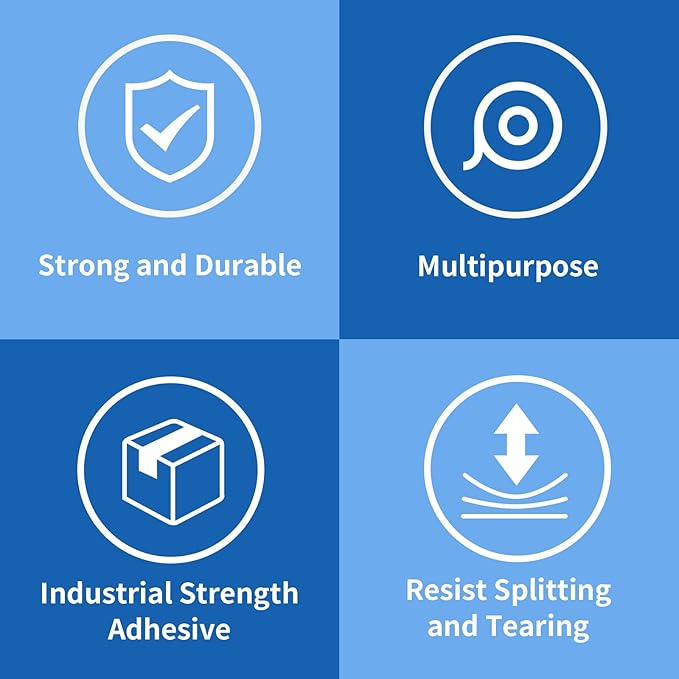 JARLINK Clear Packing Tape (6 Rolls), Heavy Duty Packaging Tape for Shipping Packaging Moving Sealing, 2.7mil Thick, 1.88 inches Wide, 60 Yards Per Roll, 360 Total Yards