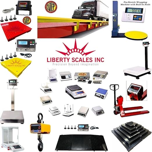 Liberty LS-800-4X5 NTEP Certified (Legal for Trade) Industrial Floor Scale | 48" x 60" | Capacity of 1,000 lbs x 0.2 lb + Black