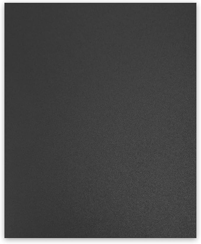 Binditek 100 Pack 16 Mil Sand-Textured Polycover - Plastic Binding Cover for Letter Size - Business Reports and Proposals - Lightly Sanded Finish - Square Corners, Un-Punched, Black