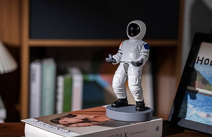 Astronaut Mobile Phone & Pen Holder, Device Stand, Desk Organizer Decorative Pencil Holder (White&Black)