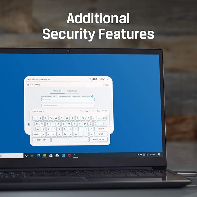 Kingston Ironkey Locker+ 50 64GB Encrypted USB Flash Drive | USB 3.2 Gen 1 | XTS-AES Protection & TAA Compliant | Multi-Password Security Options | Automatic Cloud Backup | Metal Casing | IKLP50/64GB