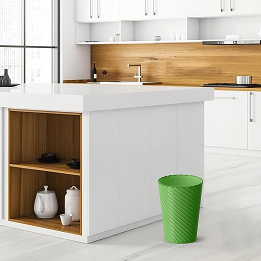 Bathroom Trash Can, 3 Pack 1.8 Gallons Small Trash Can with Trash Bags, Bathroom Garbage Can, Plastic Trash Bin, Round Waste Basket for Bedroom, Office, Compact Space (Pink Purple Green)