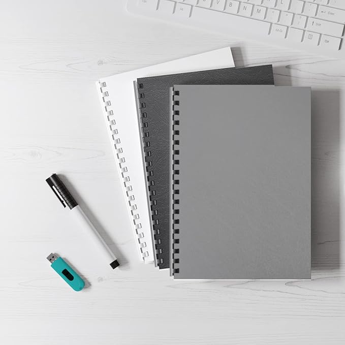 Binditek 50 Pack Plastic Binding Comb Spines, 1-1/2 Inch Diameter, 310 Sheet Capacity, 19 Ring, for Letter Size, Black, for Students and Coworkers