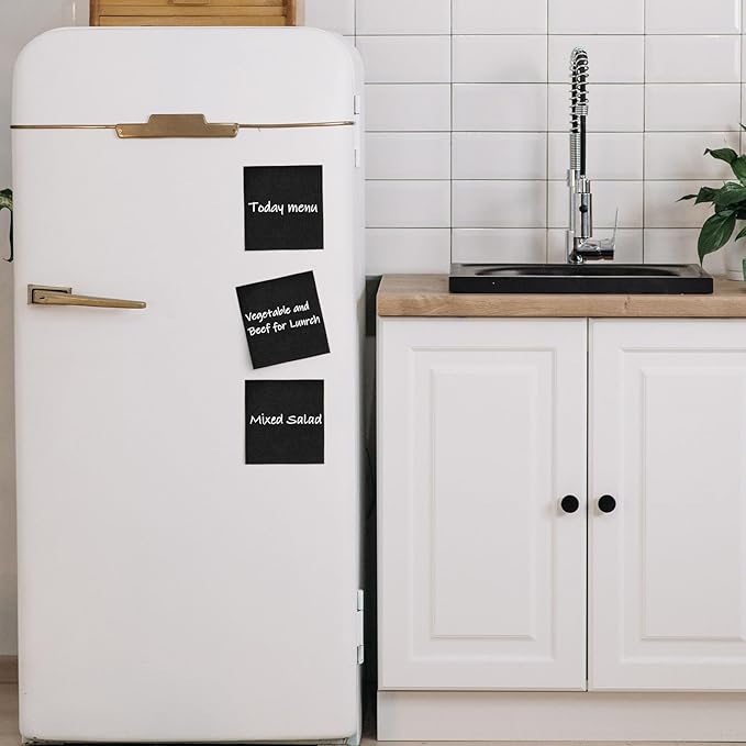 Beieverluck 48 Pack Pop Up Sticky Notes 3X3 Inch Colorful Post Stickies Self Sticky Note Pads for Office, Home, School, Meeting, 80 Sheets/pad, (Black)