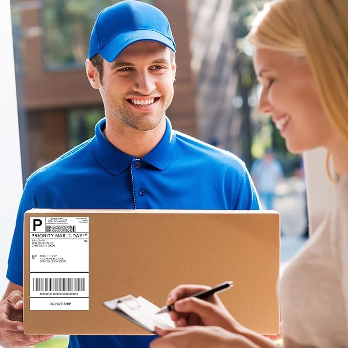 4x6 Thermal Labels, Shipping Address Label (Pack of 250 4x6 Roll Labels) - Compatible with JADENS, ASprink, Phomemo, Rollo, Zebra, Omezizy and Other Thermal Printers