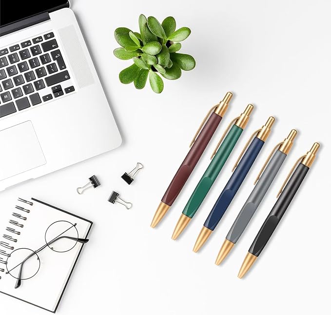 Aozora Pens Bulk 100 Pack Retractable Pens Ballpoint Smooth Writing Pen Click Bulk No Bleed Medium Point 1.0 mm Box of Pen (Classic-A)