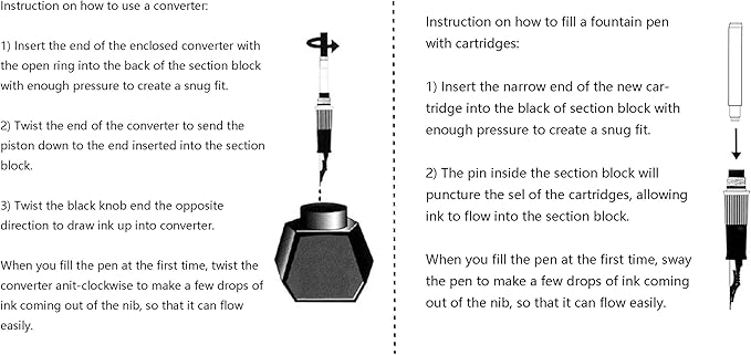 Asvine Hongdian Forest Fountain Pen Extra Fine Nib Rainbow Color with Converter and Metal Pen Box Set