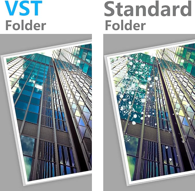 VST Sheet Protectors 8.5 x 11 Inch for 3 Ring Binder, Crystal Clear Page Protectors, Medium Weight Plastic Sleeves, Top Loading Paper Protector Acid Free, Letter Size, Dry Erase Pocket, 100 Sheets