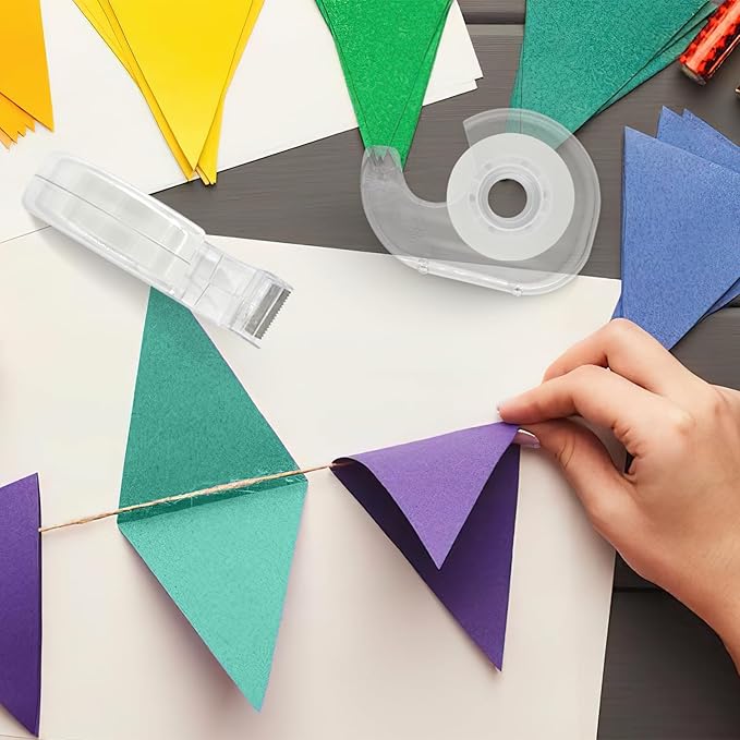 36 Pcs Transparent Tape with Dispenser, 0.7 in x 1000 in Clear Tapes and Refillable Dispensers, Office Tape Rolls with Dispenser Bulk for Craft Jobs, Gift Wrapping, Repairing, Home and School