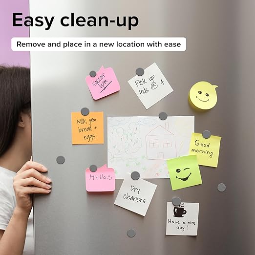 Adhesive Magnets 90 Pack Round and Squares with Adhesive Backing high-Strength and Non-Adhesive, Versatile Magnets Perfect for Home, and Office