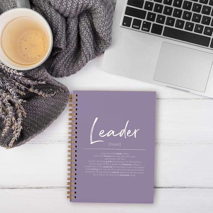 OXW Purple Meeting Notebooks for Work, Leadership Gifts Office Work Notebook Journal for Writing Note Taking, Thank You Gifts for Women Men Leader Boss Mentor Manager Principal, 5.5"x8.3"
