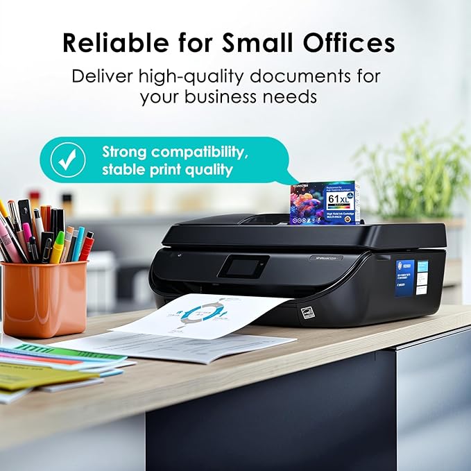 61XL Ink Cartridge Replacement for HP 61 XL (Black Color Combo Pack) for HP61 HP61XL for 4500 5530 4630 2540 4502 2542 4635 5535 4501 3050 2541 3510 2620 2514 3512 1000 1010 1510 Printers