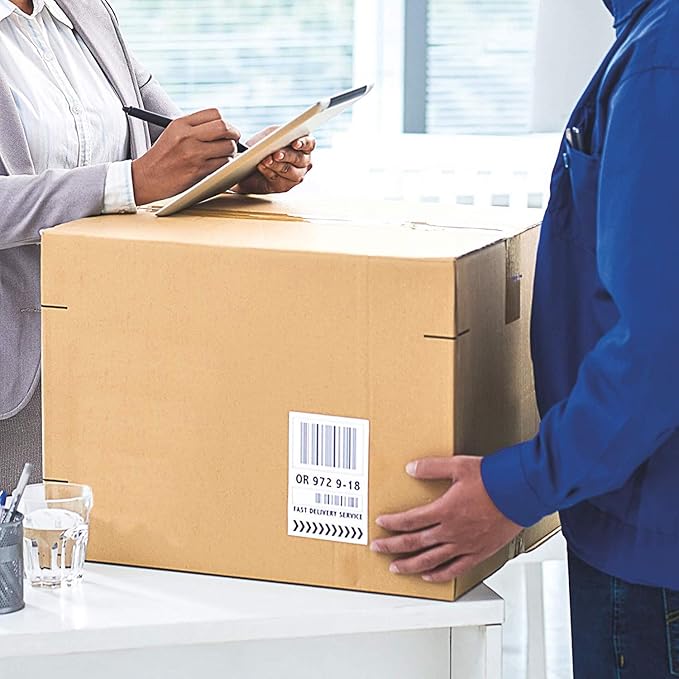 BESTEASY 1000 Round Corner Half Sheet Self Adhesive Shipping Labels for Laser and Ink Jet Printers, White Blank (500 Sheets, 1000 Labels)