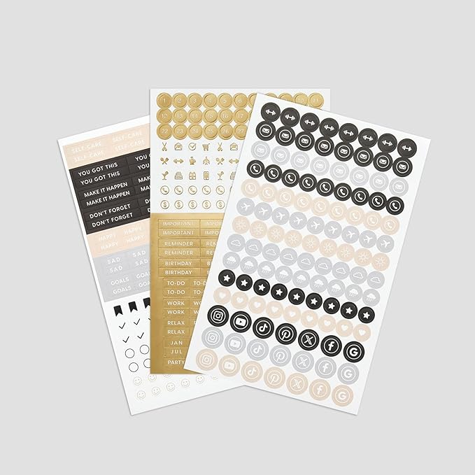 &And Per Se Dotted Journal Notebook, A5 Hardcover Bullet Dotted Journal, 160 Pages 100 gsm Thick Dotted Paper, 3 Sheets of Stickers Included - 5.7'' x 8''(Violet)