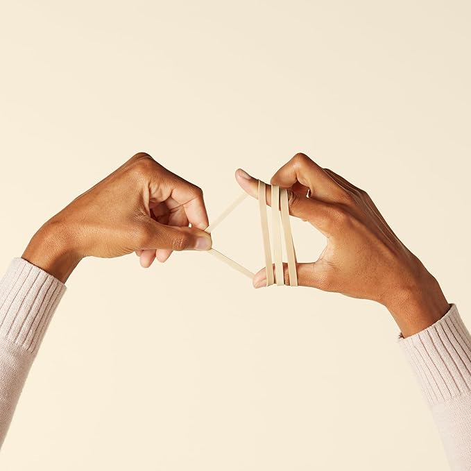 Amazon Basics Rubber Bands, Size 19 (3-1/2 x 1/16 Inch), 1250 Bands/1 lb. Pack, 3-Pack, Tan