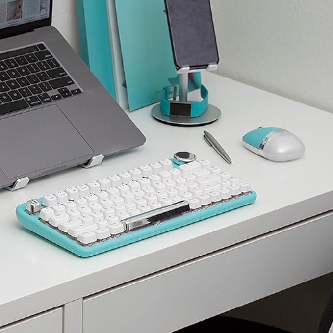 Azio IZO Wireless Optical Mouse - Bluetooth 3.0 & 5.0/2.4G RF-USB, Ambidextrous Design, PixArt PAW3212 Sensor, 1000/1600/2400 DPI, Rechargeable, PC & Mac