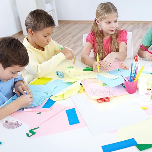 6 Pack Glue Tape, Double Sided Tape Roll for Crafts, Sticky Scrapbook Tape Runner, Scrapbooking Supplies for Crafting Photo Album Cards Journal School Office Gift Wrapping - 0.24IN x 20FT