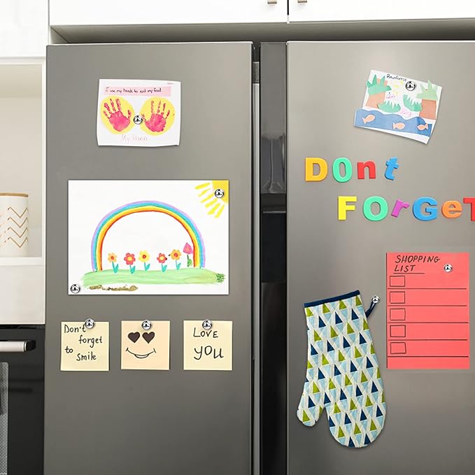 LOVIMAG 16Pcs Refrigerator Magnets for Whiteboard, Strong Fridge Magnets Adult, Small Magnetic Push Pins, Cruise Magnets for Metal Door, Fridge,Office, Classroom, Thumb Tacks Magnets for Locker
