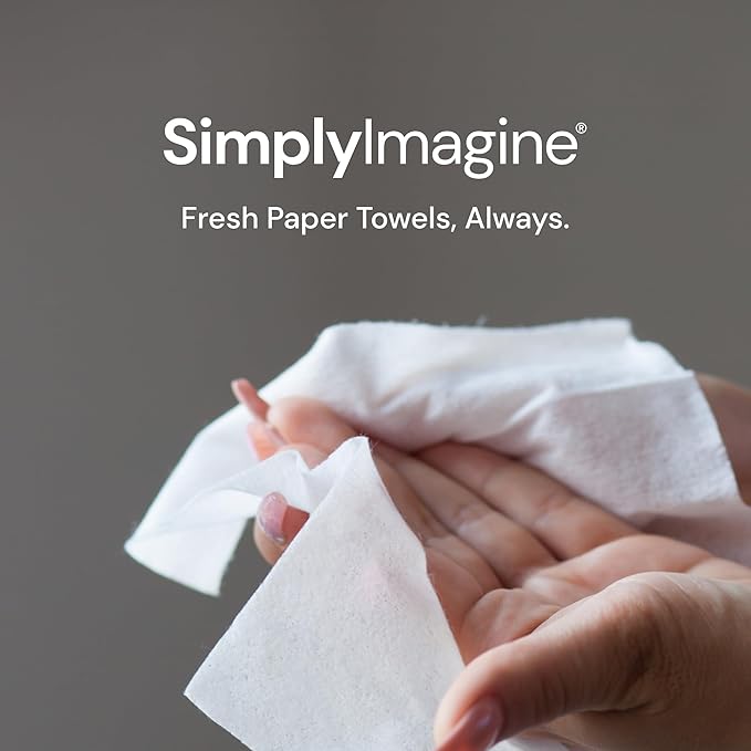 Paper Towel Holder Countertop - 10.75" x 6.5" x 4" White Acrylic - Multifold Hand Towel Dispenser & Napkin Organizer for C-Fold, Z-Fold & Trifold Napkins