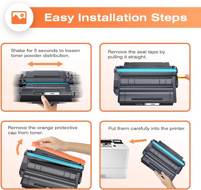 148A Toner Cartridge (with Chip) Replacement for HP 148a Toner Cartridge W1480a 148A Toner for HP Pro 4001dw 4001dn 4001n MFP 4101fdw 4101fdn Printer
