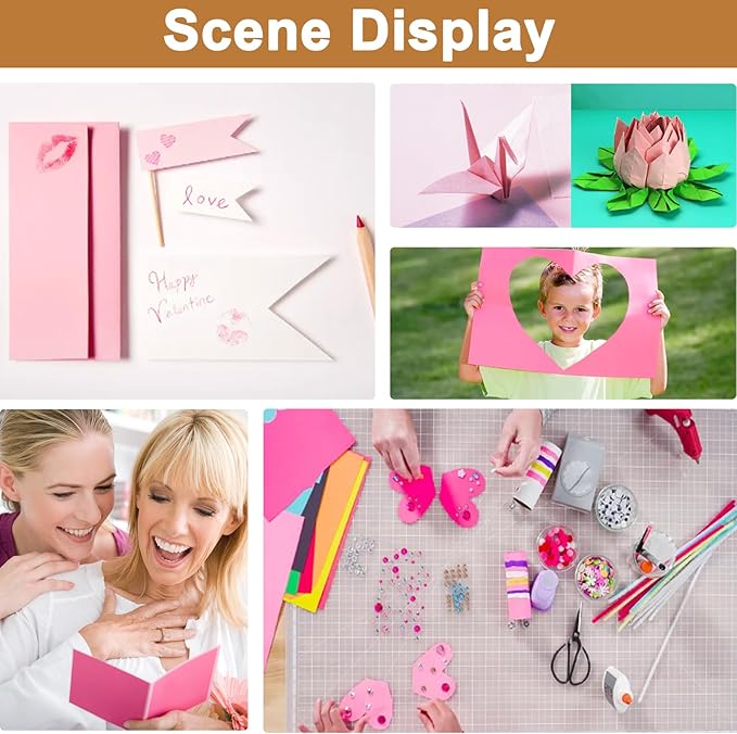 100 Sheets Candy Pink Cardstock 8.5 x 11 Crafting Paper, 200gsm/75lb Premium Heavyweight Paper Card Stock for Wedding Invitations, Cards Making, Greeting Cards, Girlfriend, Scrapbooking