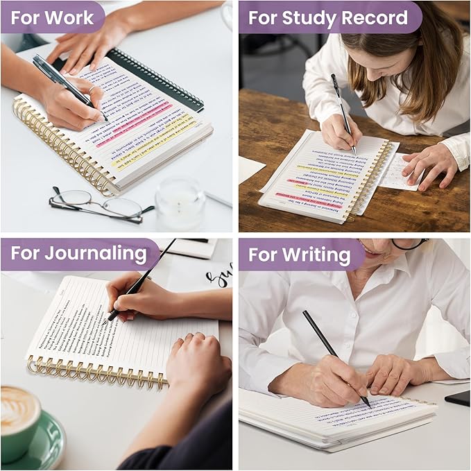 Lined Spiral Notebook Journal for Work, 300 Pages Thick B5 (7.1"x10") College Ruled Journal for Women & Writing, Hardcover Notebook for Note Taking, Perfect for Office Home School, Distant Peak
