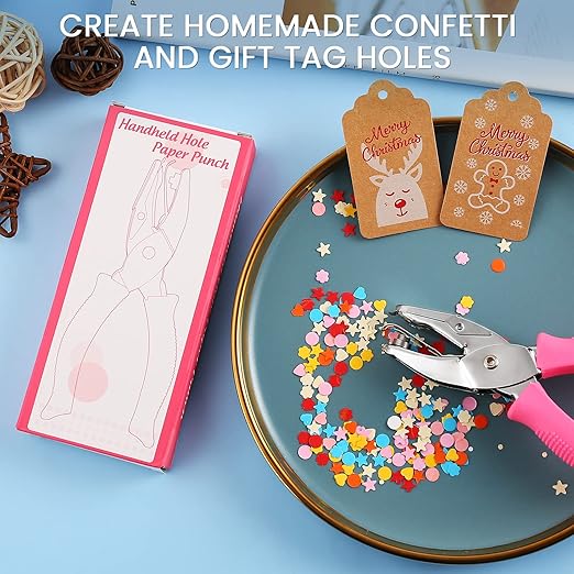 MyArTool Flower Hole Punch, 1/4 Inch Handheld Flower Paper Punch with Soft Grip, Flower Shape Hole Puncher for Paper Crafts, Cardstock, Gift Wrapping, Greeting Cards and Scrapbooks