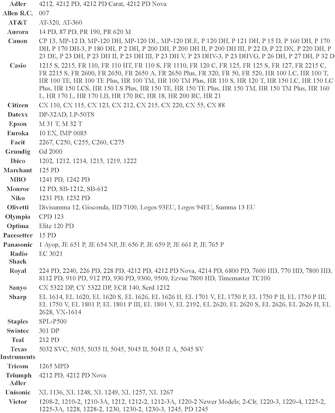 (6 Pack) COMPUMATIC Compatible/Replacement Calculator Ink Roller, Black/Red IR-40T, for Casio HR-300RC HR-200RC HR-170RC HR-150RC HR-100RC HR-100TM HR-150TM and More