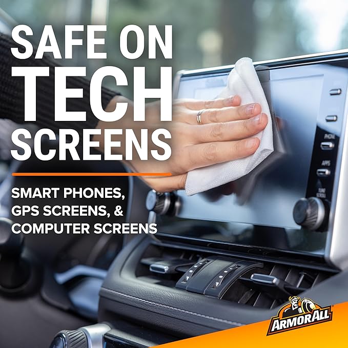 Armor All Car Glass Wipes by Armor All, Auto Glass Cleaner for Film and Grime, 90 Count