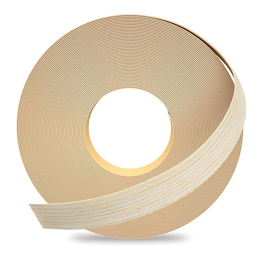 GSCIT Club Oak Edge Banding, 7/8 inch x 50ft roll of Veneer Edge Banding Preglued Flexible, Real Wood Tape Banding