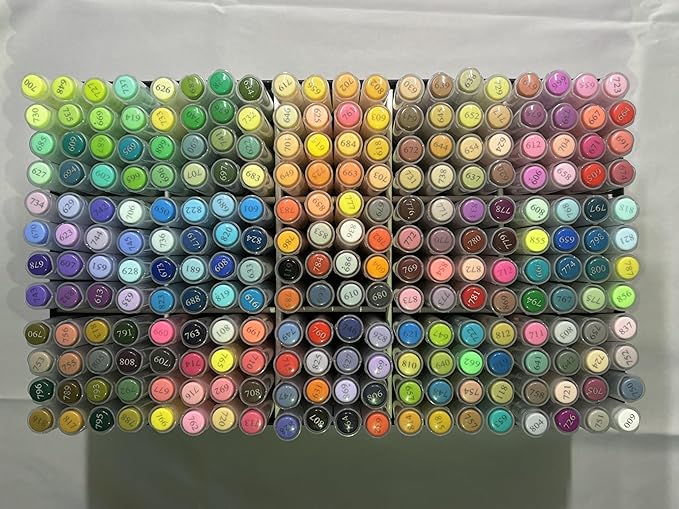 240 Colors Acrylic Paint Markers Set, Soft Brush Tip Pens for Rock, Wood, Canvas, Glass, Ceramic, Fabric, DIY Craft Projects – Waterproof, Quick-Dry, Vibrant Ink for Artists & Beginners