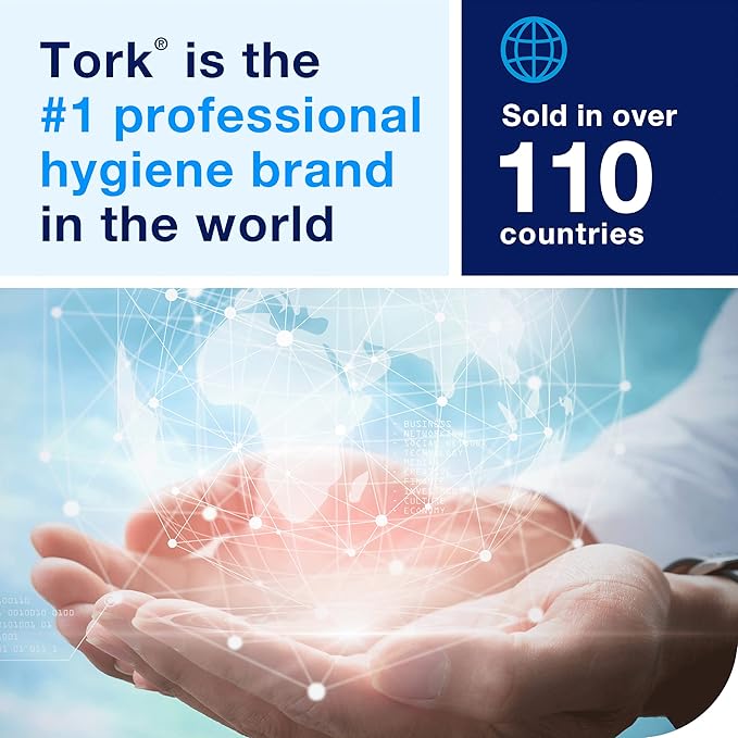 Tork Hand Towel Roll White H80, Universal, 100% Recycled Fiber, 6 Rolls x 630 ft, 8031600