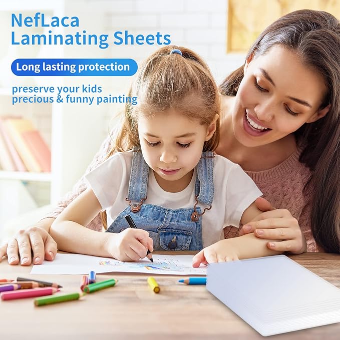 200 Pack Laminating Sheets, 5Mil 9" x 11.5" Laminating Pouches,Clear Thermal Laminating Plastic Paper Laminator Sheets, Holds 8.5 x 11 Inch Sheets (5 mil/200 pcs)