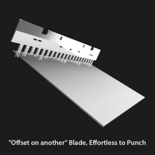 OFFNOVA Binding Machine, 21-Hole 450 Sheets Paper Comb Binding Machine for Letter Size / A4 / A5 Paper, Easy to Punch Handle, Adjustable Margin, Book Binder with 100 PCS 3/8'' Comb Binding Spines