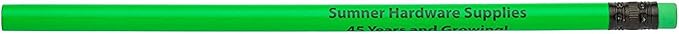 Pencil Guy Promotional Personalized Imprinted Neon Round Pencils- 500 per box