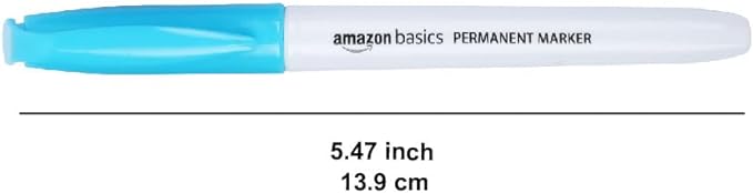 Amazon Basics Fine Tip Point Permanent Markers for Office, School, and Home Use, Assorted Colors, 24 Pack