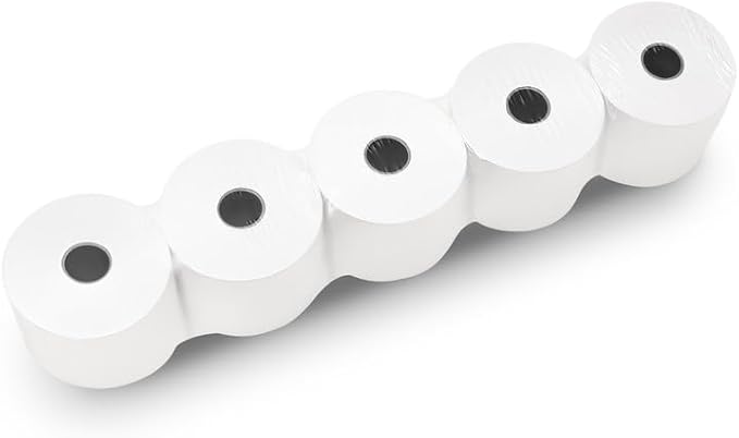 (50 Rolls) 2 1/4 x 150 ft White Adding Machine Tape Paper Rolls Premium One Ply Register/Adding Machine/Calculator Paper Rolls Printing Calculator 10 Key