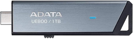 ADATA Elite UE800 1TB USB Type-C USB 3.2 Gen2 Flash Drive Portable SSD Up to 1000MB/s Read/Write (AELI-UE800-1T-CSG), Compatible with iPhone 15 Pro Series/Android/PlayStation 5