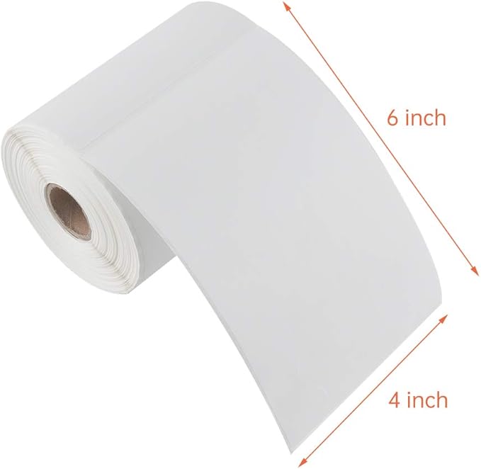 L LIKED 16 Rolls 4" x 6" Direct Blank Thermal Shipping Labels with 250 Labels/Roll - Compatible with Zebra 2844 ZP-450 ZP-500 ZP-505 (16 Rolls)