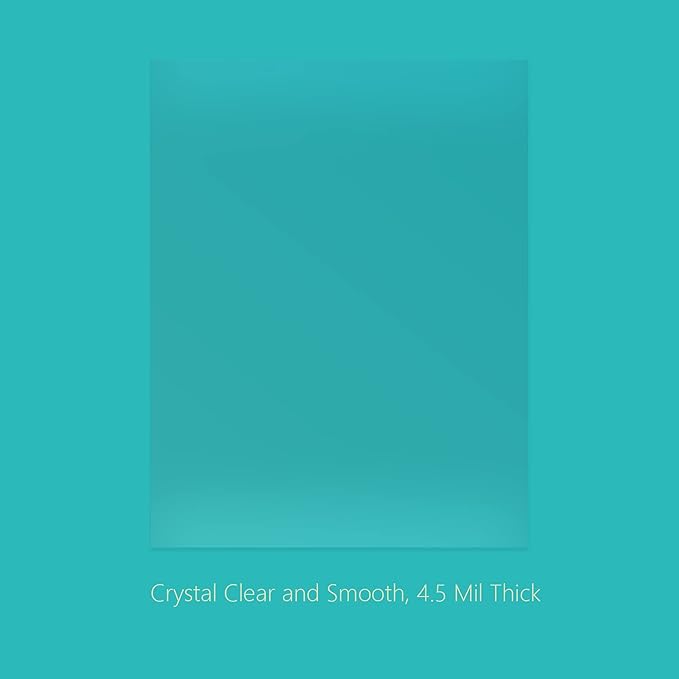 Binditek 200 Pack 4.5 Mil PVC Binding Covers, 8.5 x 11 Inches, Letter Size, Square Corners, Un-Punched, Office Supplies