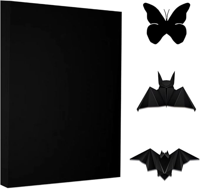 A4 Origami Paper Black 100 Sheets, 8.27×11.7 inch Double Sided Color Easy Fold Big Origami Paper A4 Colored Copy Papers Thin 70gsm for Beginners, DIY handwork Art and Craft Projects (210 x 297 mm)