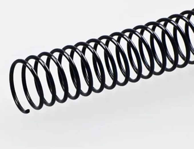 Plutreas 100 Pack Plastic Spiral Binding Coils, 4:1 Pitch, Spiral Binding Spines for Office Documents, Engineer Papers, Business Projects (10mm (75 Sheet Capacity))