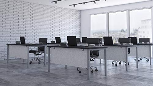 OBEX Modesty Desk PET Privacy Screen Acoustic Sound Absorbing Panel Ideal for Reception, Student Table or Office Cubicles Workstations, 24" x 66", Stone