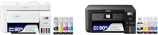 Epson EcoTank ET-4800 Wireless All-in-One Cartridge-Free Supertank Printer with Scanner & EcoTank ET-2850 Wireless Color All-in-One Cartridge-Free Supertank Printer with Scan