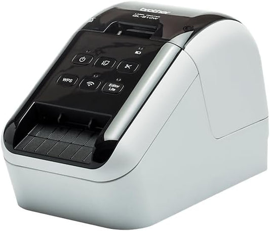 Brother QL-810Wc Professional Label Printer with USB and WiFi connectivity, Ultra-Fast Printing up to 110 Labels per Minute with Standard Address Label in Monochrome, Black & Red Printing Available